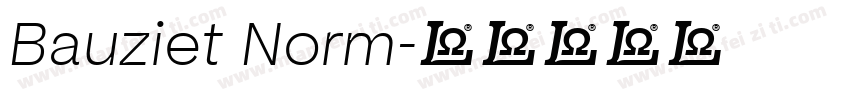 Bauziet Norm字体转换